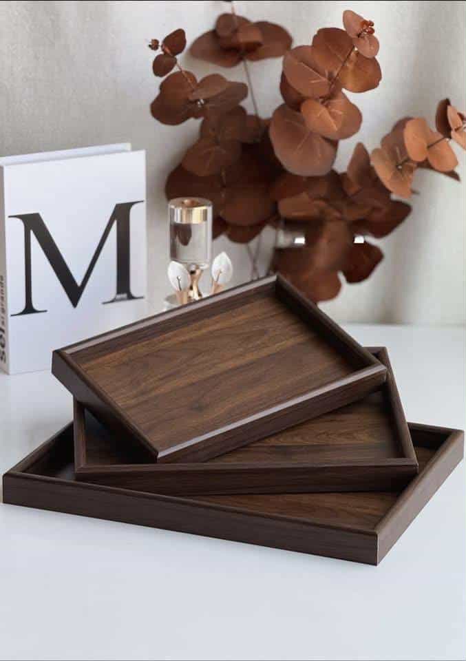 صفرة خشبية أنيقة – 3 قطع